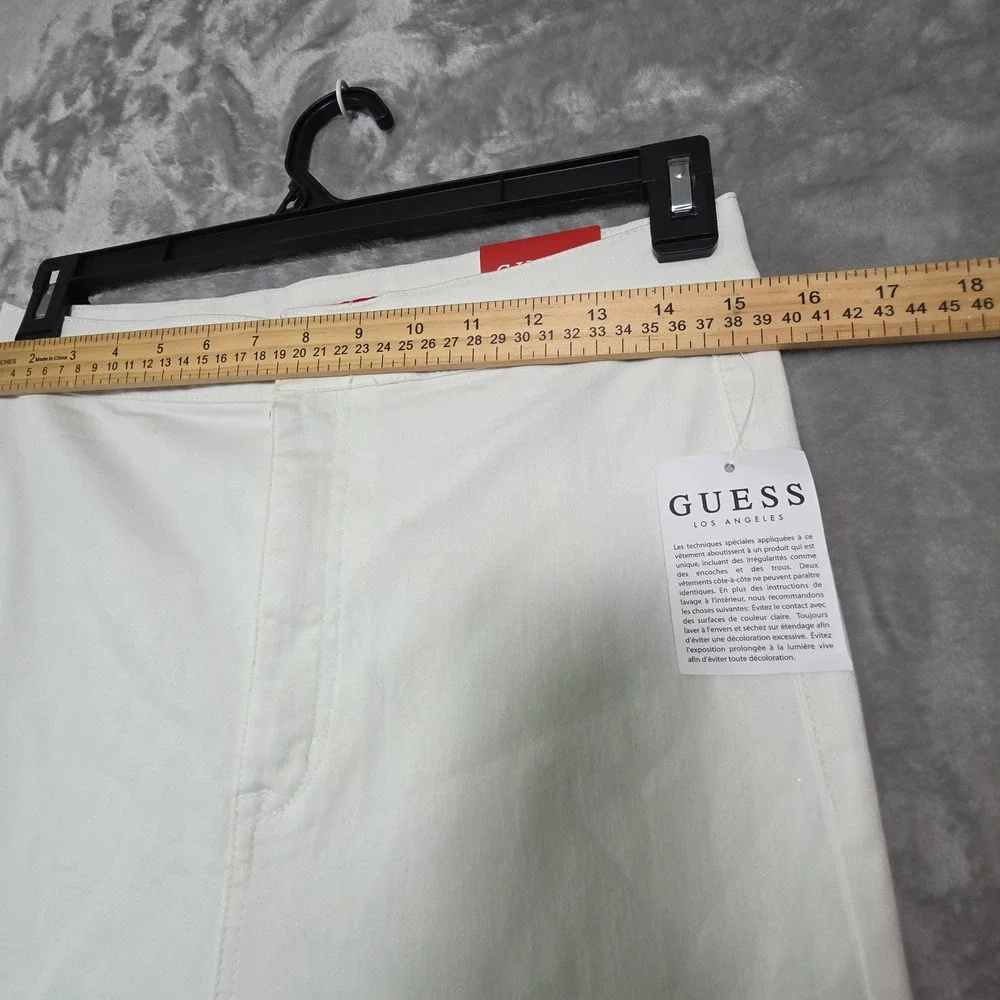 Guess Nova Curvy Ultra High Waist Skinny Pants White Wash Size 31